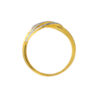 TOMEI Dual-Tone Ring, Yellow Gold 916