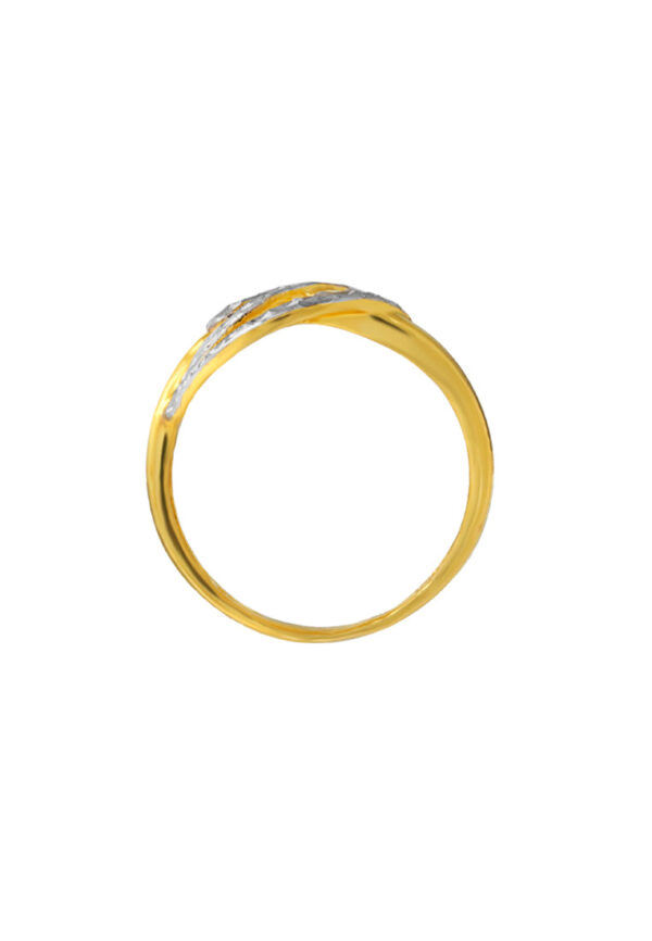 TOMEI Dual-Tone Ring, Yellow Gold 916