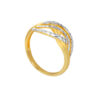 TOMEI Dual-Tone Ring, Yellow Gold 916