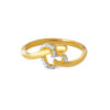 TOMEI Dual-Tone Ring, Yellow Gold 916
