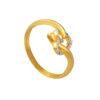 TOMEI Dual-Tone Ring, Yellow Gold 916