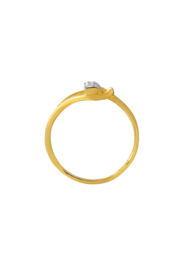 TOMEI Dual-Tone Ring, Yellow Gold 916