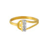 TOMEI Dual-Tone Ring, Yellow Gold 916