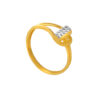 TOMEI Dual-Tone Ring, Yellow Gold 916