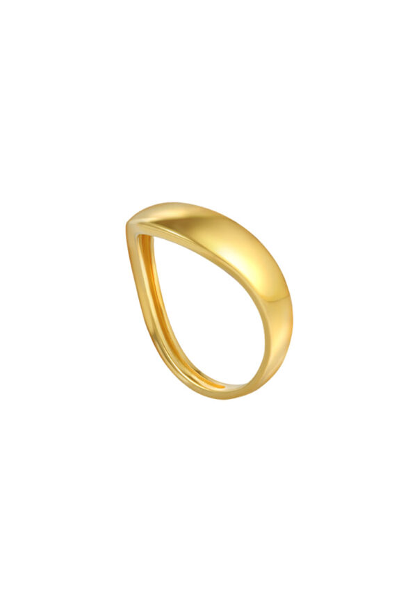 TOMEI High Polishing Ring, Yellow Gold 916