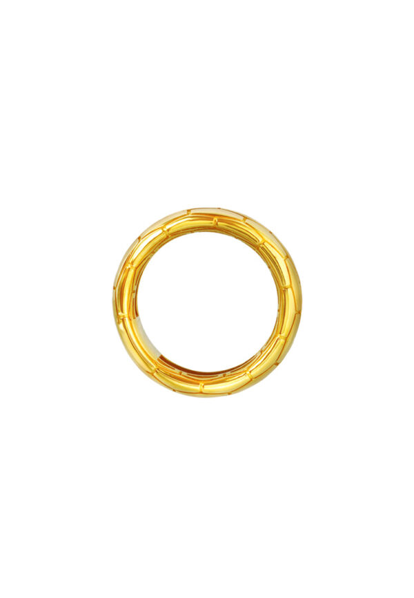 TOMEI Honeycomb-inspired Pattern Ring, Yellow Gold 916