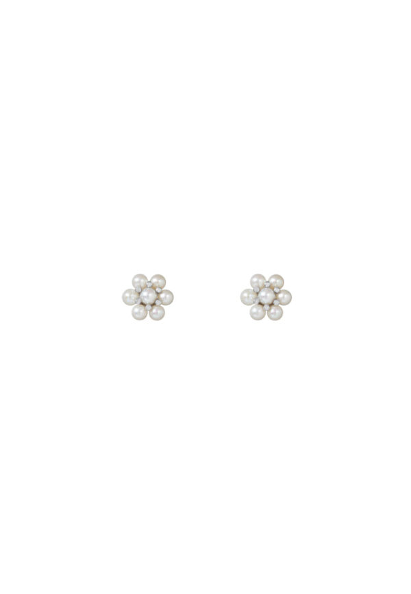 TOMEI Blossoming Pearl Earrings, Silver