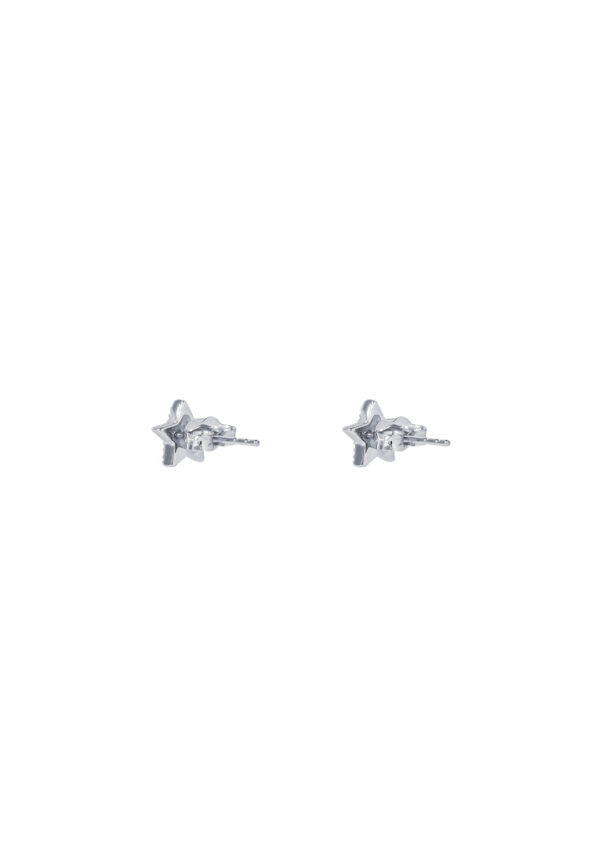 TOMEI Mini Star Earrings, White Gold 750