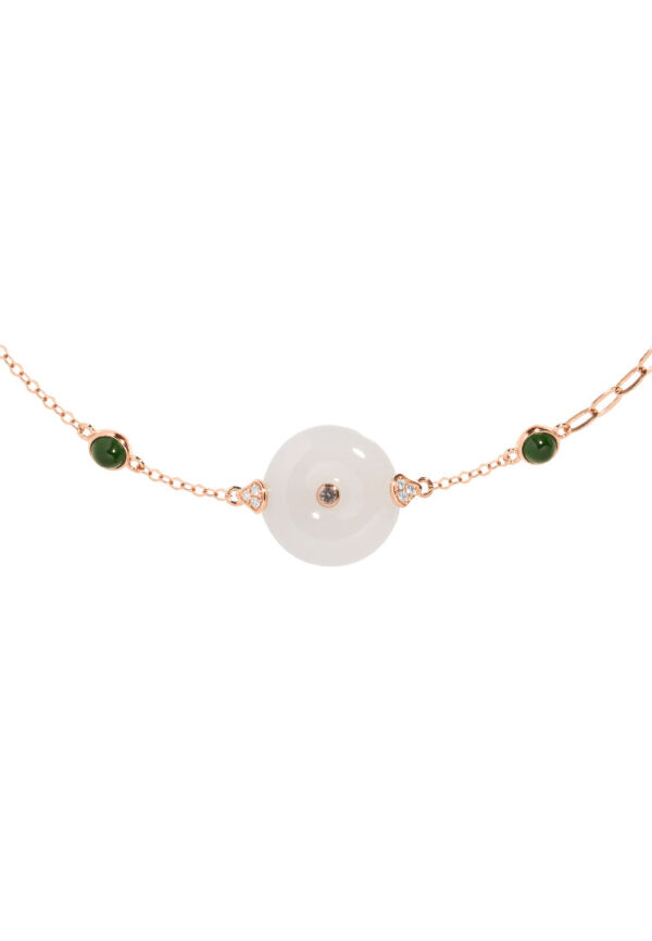 TOMEI Nephrite Series Bracelet, Rose Gold 750