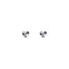 TOMEI Mini Heart Earrings, White Gold 750