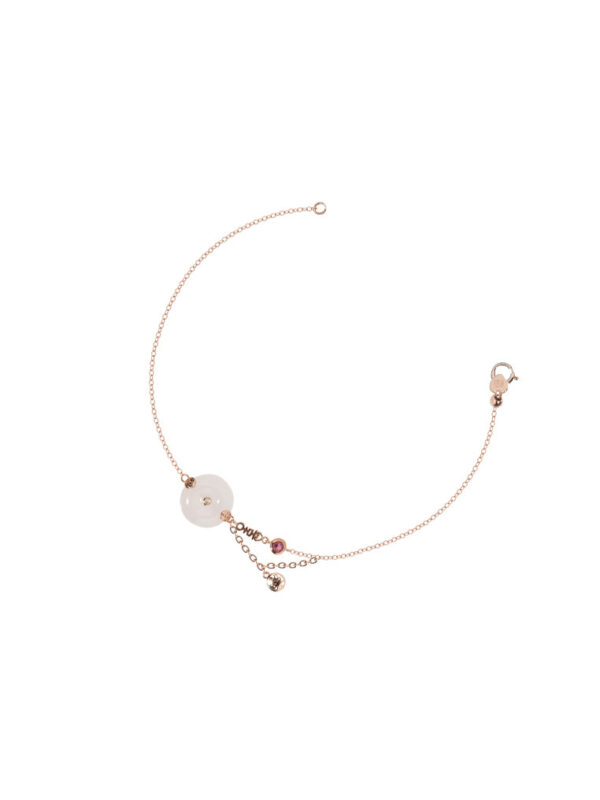 TOMEI Nephrite Series Bracelet, Rose Gold 750