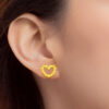 1100x762_0006_Sony_3192_3 TOMEI Heart Earrings, Yellow Gold 916