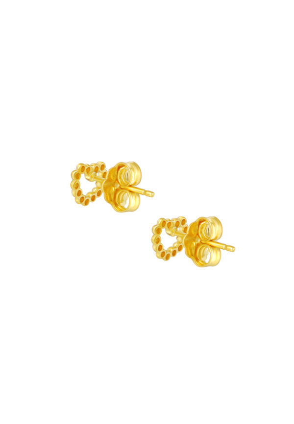 TOMEI Dual-Tone Heart Earrings, Yellow Gold 916