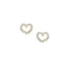 TOMEI Dual-Tone Heart Earrings, Yellow Gold 916