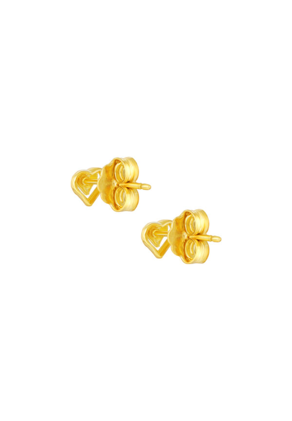 TOMEI Dual-Tone Heart Earrings, Yellow Gold 916