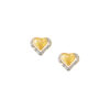 TOMEI Dual-Tone Heart Earrings, Yellow Gold 916