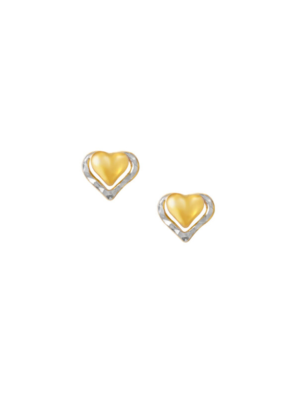 1100x762_0014_Sony_3159 TOMEI Dual-Tone Heart Earrings, Yellow Gold 916