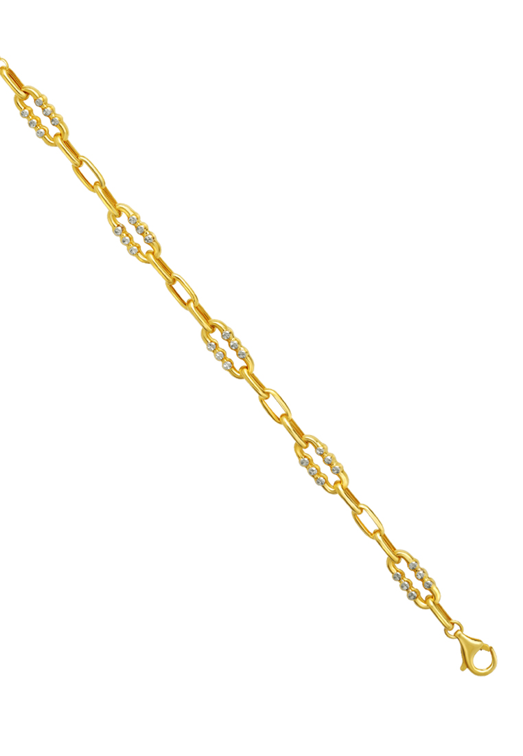 TOMEI Dual-Tone Bracelet, Yellow Gold 916