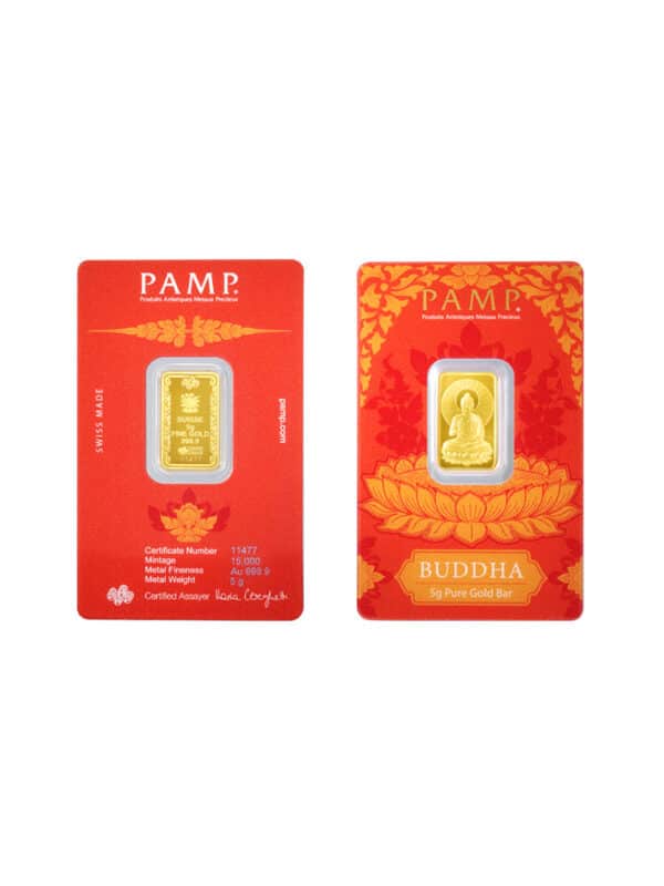 TOMEI x PAMP Suisse Buddha Gold Bar | 5 Grams | Fine Gold 9999