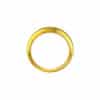 TOMEI Dual-Tone Striated Ring, Yellow Gold 916