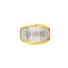 TOMEI Dual-Tone Striated Ring, Yellow Gold 916