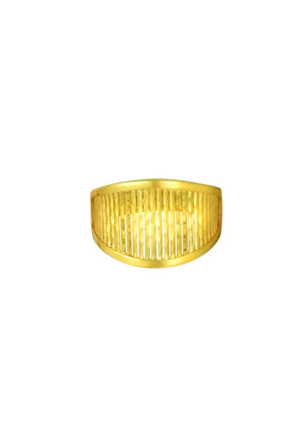 762x1100_0010_9O-YG1185R-1C_2 TOMEI Striated Ring, Yellow Gold 916
