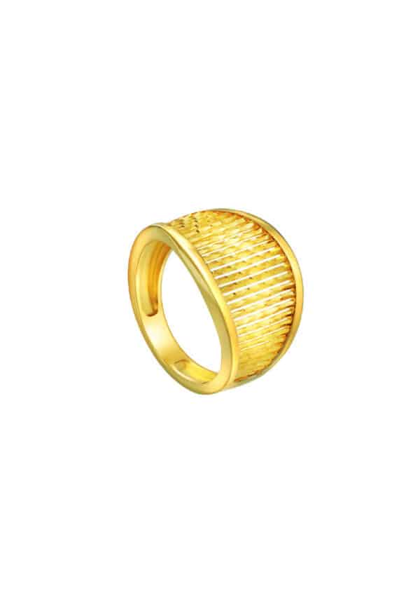 762x1100_0011_9O-YG1185R-1C TOMEI Striated Ring, Yellow Gold 916