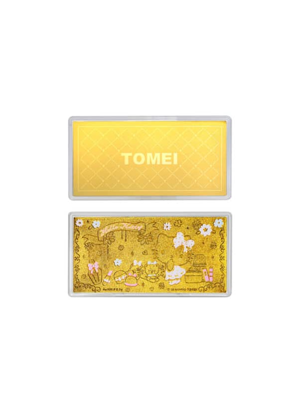 TOMEI I Sanrio Hello Kitty Girly Flower Gold Wafer 0.50G I Fine Gold 9999
