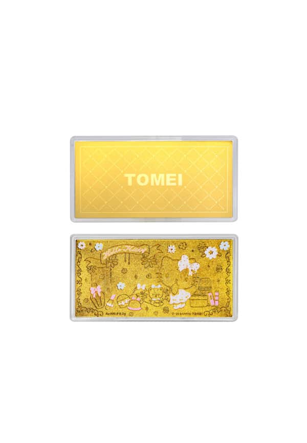 TOMEI I Sanrio Hello Kitty Girly Flower Gold Wafer 0.50G I Fine Gold 9999