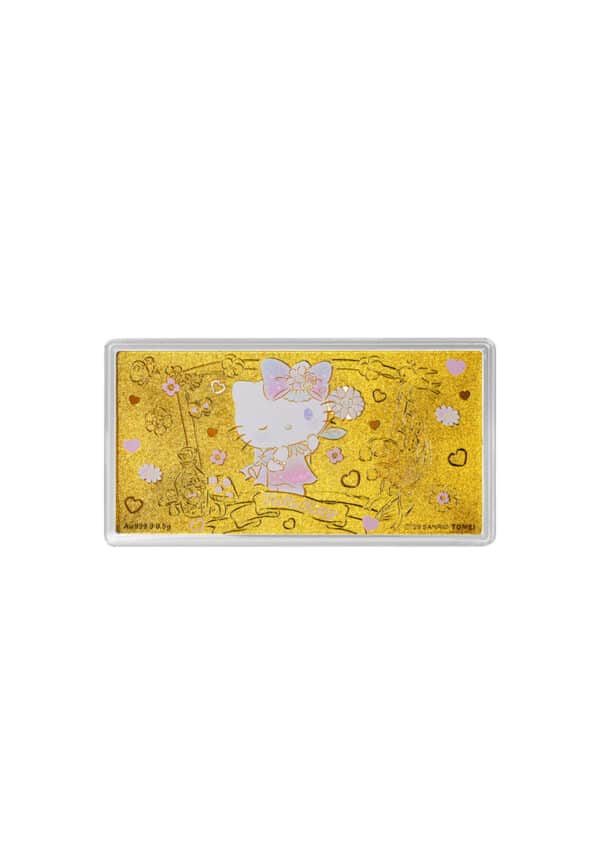 TOMEI I Sanrio Hello Kitty Kira Fairytale Gold Wafer 0.50G I Fine Gold 9999