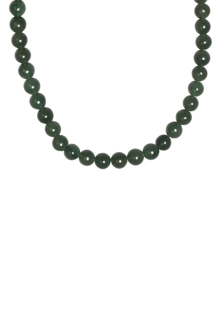TOMEI Palace Grace Dark Green Jade Necklace