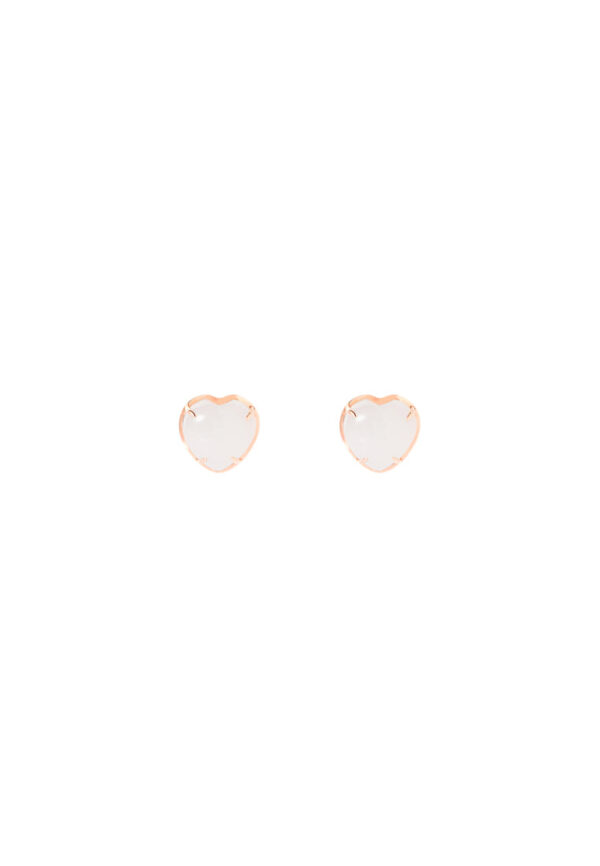 Tomei_0000_JQ4R-XZ_1.psdcopy2 TOMEI Heart Shape Nephrite Earrings, Rose Gold 750