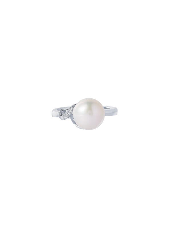 TOMEI Pearl Ring, White Gold 585