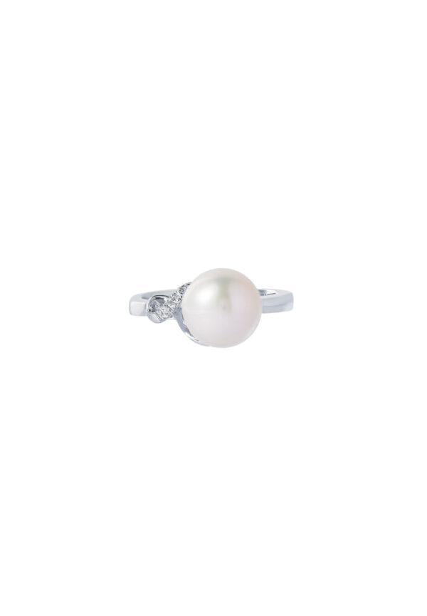 TOMEI Pearl Ring, White Gold 585