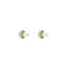 TOMEI Green Oval Nephrite Earrings, Rose Gold 750