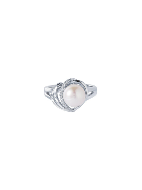 TOMEI Pearl Ring, White Gold 585