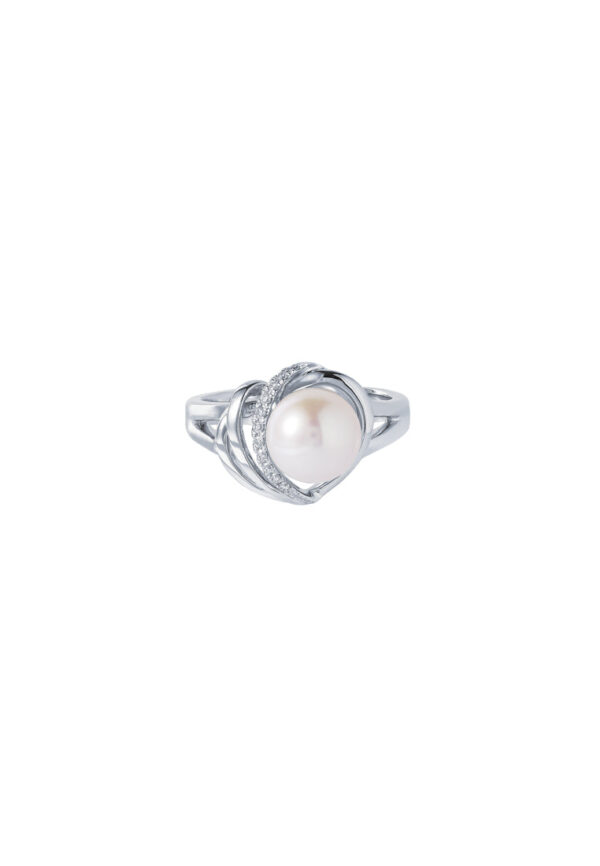 TOMEI Pearl Ring, White Gold 585