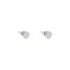 TOMEI Mini Heart Earrings, White Gold 750
