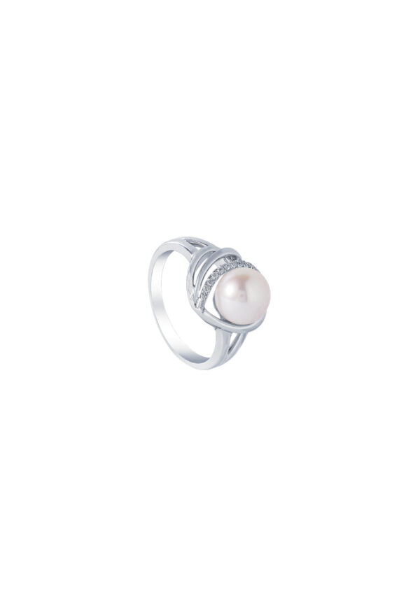 TOMEI Pearl Ring, White Gold 585