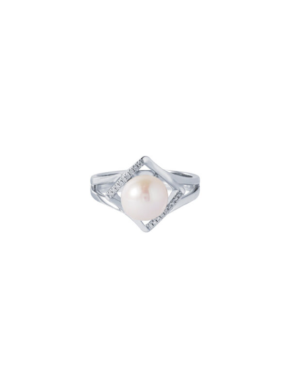 TOMEI Pearl Ring, White Gold 585