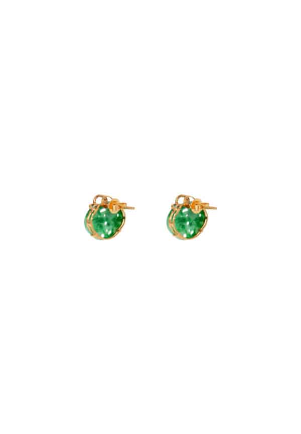 Tomei_0012_JQ17Y-EL_3.psdcopy TOMEI Ruyi Lock Jade Earrings, Yellow Gold 750