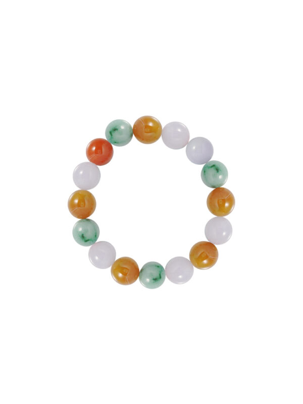 Tomei_0014_JMM1-FS_1.psd TOMEI Palace Grace Mix-color Jade Bracelet