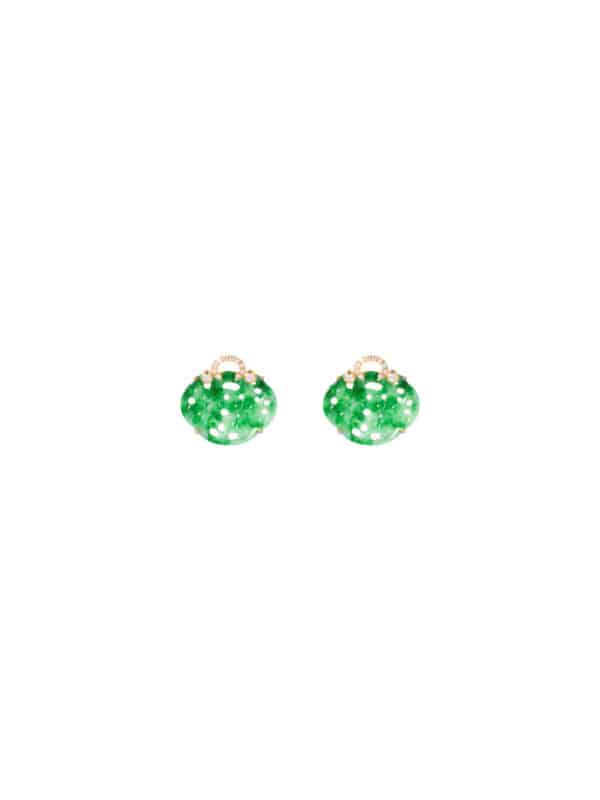 Tomei_0014_JQ17Y-EL_1.psdcopy TOMEI Ruyi Lock Jade Earrings, Yellow Gold 750