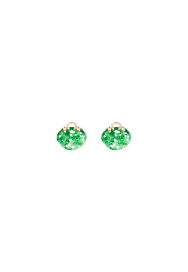 Tomei_0014_JQ17Y-EL_1.psdcopy TOMEI Ruyi Lock Jade Earrings, Yellow Gold 750