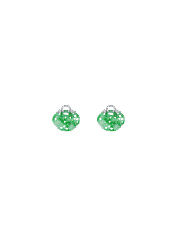 Tomei_0017_JQ17-EL_1.psdcopy TOMEI Ruyi Lock Jade Earrings, White Gold 750
