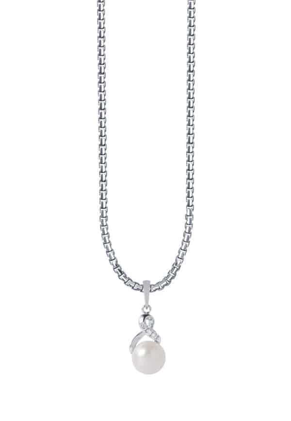 Tomei_0019_P4883_1.psd TOMEI Pearl Pendant Set, White Gold 585