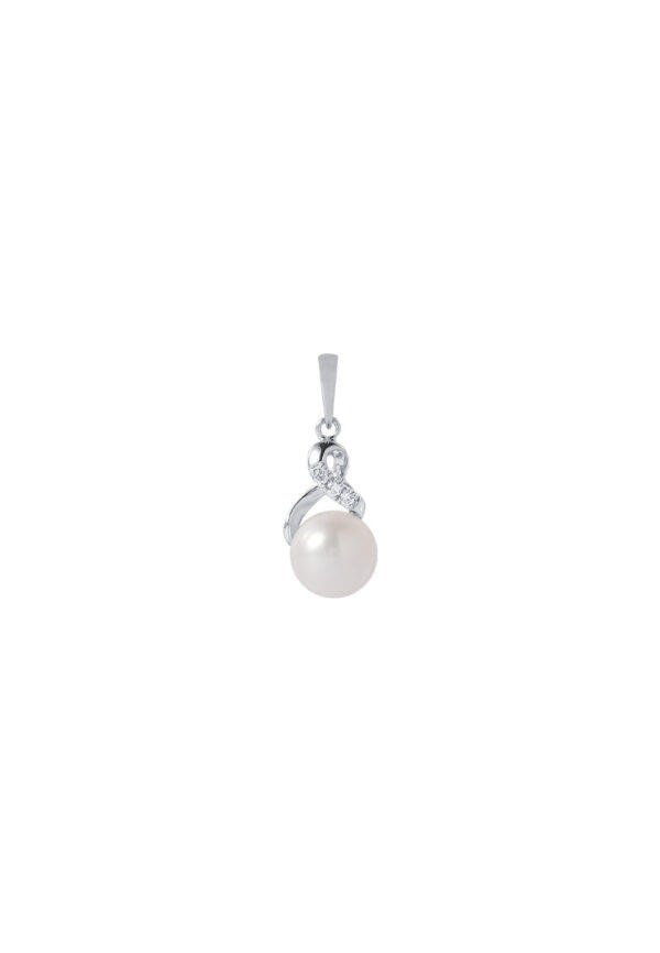 Tomei_0020_P4883_1.psd TOMEI Pearl Pendant Set, White Gold 585
